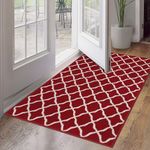 SHACOS Indoor Doormat for Entryway 36"x59" Large Washable Front Door Rug Entry Rugs Entrance Rugs and Mat Low Profile Dirt Trapping Floor Mat for Mud Room Kitchen Laundry Room (36"x59", Red)