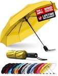 Repel Windproof Travel Umbrella - Compact & Withstands Winds up to 100MPH, Strongest Premium Auto Folding Umbrella for Rain and Sun - Durable, Light & Portable for Women & Men, Fits Backpack & Cars