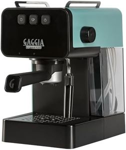 Gaggia Espresso Deluxe Manual Coffee Machine and Cappuccino Maker with Milk Frother, Riverway Green