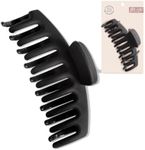 Kitsch Recycled Plastic Large Claw Clip, Oversized Matte Hair Clips for Women, Large Hair Claw Clips & Jaw Clips, Big Claw Clips for Thick Hair, Claw Hair Clips for Girls (Black)