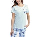 Vera Bradley Women's Cotton Short Sleeve Crewneck Pajama T-Shirt Top, Turtle Dream, XS