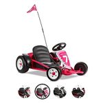 Radio Flyer Ultimate Go-Kart Pink, 24 Volt Outdoor Ride On Toy | Ages 3-8