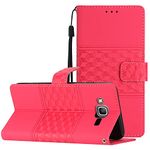 Flip Case Designed for Samsung Galaxy Grand Prime Wallet Case | Kickstand | Wrist Strap | Card Holder Slots | TPU Interior Protective Skin Feel PU Leather Folio Cover | Rose Red