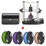 3IDEA Kobra 3 Combo 3D Printer with Filament Printing Up to 4 Colors Filament with ACE Pro- Color Engine Pro up and 3idea PLA Filament 1.75mm, Net Weight 1kg Each (Green,Purple,Sky Blue,Skin)