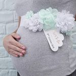 Ginger Ray Mum to Be Baby Shower Sash Mink & Rose Foiled Hello World, Mint and Rose Gold