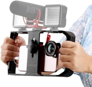 Ulanzi U Rig Pro Video Rig for iPhone, Phone Stabilizer Rig w Triple Cold Shoe Mount,Phone Tripod Mount for iPhone 16 15 14 13 12 11 Pro Max XS Max X 8 plus OnePlus 7 Pro Samsung Google Pixel Vlogging