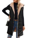 BBO Womens Fleece Vest Sleeveless Fall Reversible Vests Zip Up Winter Fleece Jacket Long Warm Winter Coat Outerwear