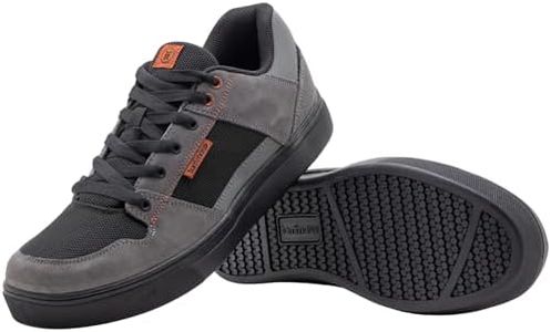 Tommaso Comodo MTB Shoes for Mens Mountain Bikes with Flat Pedals, Cycling Shoes for Gravel, Trek & Road Bikes— Mens Bicycle Footware for Road & Mountain Biking—Grey—Size 12US—46EU