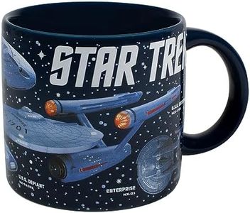 Star Trek - Starships of Star Trek Coffee Mug - Different Star Ships as Well as Their Captains - Comes in a Fun Gift Box