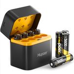 Rechargeable Batteries AA Lithium with Charger,3600mWh Lithium Aa Battery 8 Pack 1.5V,Double A Batteries for Blink Outdoor Camera High Capacity,Long Lasting Piles 2A Li-ion with Charging Box for Xbox