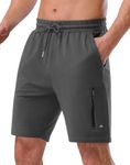 Pioneer Camp Sweat Shorts for Men 7" Inseam Cotton Athletic Casual Shorts with 4 Pockets for Gym Workout Lounge Summer Shorts(Dark Grey,XL)