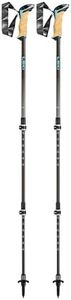 LEKI Cressida AS Aluminum Adjustable Lightweight Walking Poles for Trekking & Hiking - Brown-Lightblue - 90-125 cm