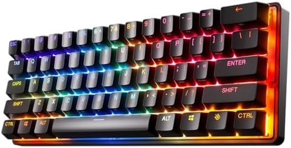 SteelSeries Apex Pro 60% Wireless (Mini) 0.1-4.0mm Adjustable Hyper-Magnetic Rapid Trigger OmniPoint 2.0 Switch Mechanical Gaming Keyboard (US Layout) - World’s Fastest Gaming Keyboard