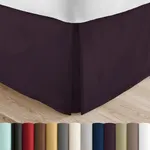 Linen Market Bed Skirt - Ultra Soft Microfiber - Easy Fit with 14 Inch Tailored Drop - Hotel Quality, Shrinkage & Fade Resistant - Bed Cover - Queen Bed Set - Bedroom Décor - (Queen, Purple)