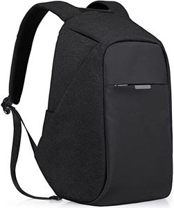 Oscaurt Anti-Theft Travel Backpack Business Laptop Book School Bag with USB Charging Port for Student Work Men & Women by Grey Black Black