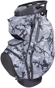 Sun Mountain Men's C130 Lightweight Cart Golf Bag 14-Way Top - 11 Pockets, Smart Dual Strap System, Push-Electric-Riding Cart Compatible Compression Base, 2025 Model - Steel-Raptor