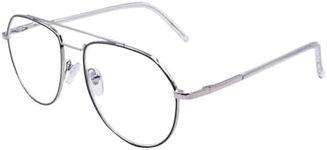 Gabriel + Simone Morty Reading Glasses for Men and Women Aviator Frame, Blue Light Blocking, Scratch-Resistant Lense Case