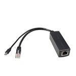 DSLRKIT Gigabit Ethernet Active PoE Splitter 5V Micro USB for Raspberry Pi B B+ 2 3