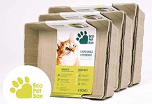 Disposable Cat Litter Tray - EcoPetBox - Various packs - Eco Friendly - Liquid Proof - Lightweight (20 Pack)