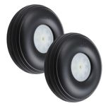 AllinRC Rubber Tires & Wheels 2.5"/63mm for RC Airplane Replacement Parts (2PCS)