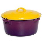 Cajun Classic 12-quart Enamel Cast Iron Dutch Oven - Purple & Gold - Gl10489pg