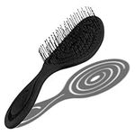 CHIARA AMBRA Bio Friendly Detangling Hair Brush for Women, Men & Children - Straightening Brushes - Straight, Curly & Wet Hair - No Tugging Detangler - Vegan Vent Hairbrush - Black