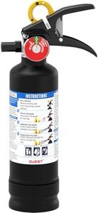 Ougist ABC Dry Powder Fire Extinguisher, 2.5 lb – 1-A:10-B:C Rated, Fire Extinguisher for Home, Kitchen, Office & Vehicle, Fire Extinguisher with Easy-Grip Handle & Quick Release, Model FF1KG,Black