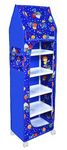 FLIPZON Baby Wardrobe Plastic Multipurpose 6 Shelve, (Unbreakable Material) (Blue, Pack of 1)