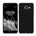 kwmobile Case Compatible with Samsung Galaxy A3 (2016) Case - Soft Slim Protective TPU Silicone Cover - Black Matte