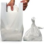 Nappy Disposal Bags White | 100 Pack | 10% Thicker Nappy Sacks | Odor Free Disposal Bags | Easy Tie Handles