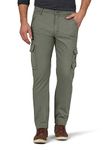 Wrangler Authentics Men's Wrangler Authentics Men's Regular Tapered Cargo Pants, Dusty Olive, 32W 32L UK