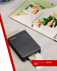 Canon SELPHY QX20 Portable Wi-Fi Printer – Dye Sublimation, USB-C, Red