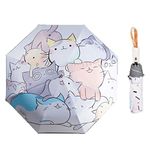 Rosavida Kids Umbrella Automatic Open Umbrella Cartoon Waterproof and UV-resistant- Travel Umbrella Compact Umbrellas for Girls and Boys, 1, One size, Compact