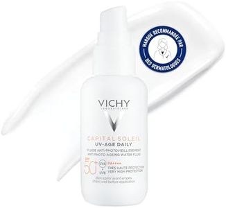 Vichy, Capital Soleil, Fluide Anti-Photovieillissement, SPF50+, Protection & Anti-Âge, Enrichi en Peptides & Niacinamide, Pour Tous Types de Peau, 40 ml