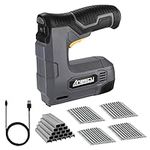 Cordless Tacker Staple Gun Nail Gun, 2 in 1 Electric Stapler Nailer USB Rechargable with 2000pcs 8mm Staples and 2000pcs 10mm Nails for Upholstery, DIY [Practical, Portable, Effortless]