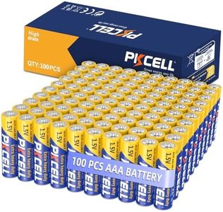 PKCELL AAA Batteries 100 Pack, Triple A Batteries, 1.5V High-Performance Carbon Battery for LED Candles Clock Remote Controls Flashlights