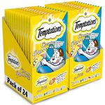 Temptations Creamy Purrrrr-ée Lickable Cat Treats, Chicken & Tuna Flavour, 48g, (Pack of 24), Made with Real Fish, Goodness of Protein, Vitamins & Minerals, All Life Stages