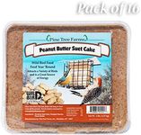 Pack of 16 Pine Tree Farms Large Peanut Butter Suet Cakes, 3 lbs. Each