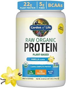 Vegan Protein Powder - Vanilla Protein Powder, Organic Protein Powder, 22g Plant Based Protein & BCAAs, Probiotics & Digestive Enzymes - Garden of Life Protein Powder, Gluten & Lactose Free 1.5 LB