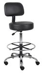 Boss Office Products Be Well Medical Spa Drafting Sool with Back in Black