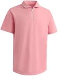 Men's Stylish Casual Polo Shirts Cotton Blend Short Sleeve Polo Shirts Drop Cut Stretch Polo Soft Comfort Nice Polo Shirts for Men Peach