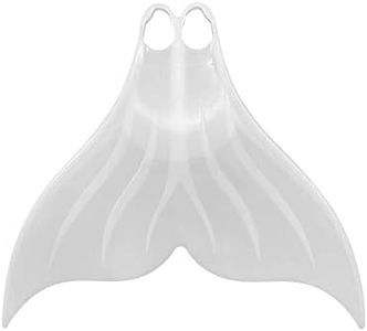 FINS Mermaid Swim Monofin for Snorkeling Diving Swimming Flippers Adult Men Womens (Large, White)