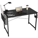 HOMIDEC Writing Computer Desk, Office Work Desk for student and worker, Laptop Table with Storage Bag and Headphone Hook,Modern Simple Style Desks for Bedroom, Home, Office(80x50x75cm)