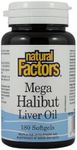 Natural Factors Mega Halibut Liver Oil - 180 softgels