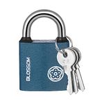 RosewineC Heavy Duty Padlock, Iron Padlock with 3 Keys, Heavy Duty Padlock Outdoor Weatherproof, Security Padlock for Shed, Warehouse, Fence, Office (38 MM)