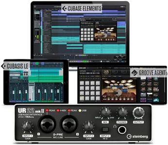 Steinberg UR22mkII Edition Economique - Interface audio UR22mkII USB 2.0 et progiciel complet, accessoires d'enregistrement (Cubase Elements, Cubasis LE, Groove Agent 5 Drum Studio et bien d'autres)
