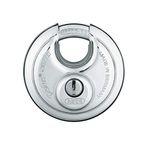ABUS 26/70 Diskus Solid Body Storage Padlock with 2 Keys for Storage, Transport, and Commercial, 2.75in (70mm) Wide, Keyed Alike