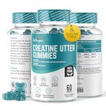 Creatine Gummies - 5000mg Creatine Monohydrate Gummies - 1000mg BCAAs, Pre Workout Gummies - Gym Supplements for Men - Protein Gummies - Muscle Recovery - Sugar Free - UK Formulated