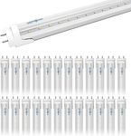 LUMINOSUM T8/T10/T12 4 Foot LED Light Tube 20W 48 inch, 40W Equivalent, Natural White 4000K, Clear Cover, Dual-end Powered, Ballast Bypass Retrofit, ETL Listed, 25-Pack