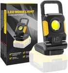 SYLSTAR Cordless Work Light for Dewalt 18V Li-ion Battery, 25W Portable LED Work Light with 3 Light Modes and Upgraded Low Voltage Protection (Battery Not Included)